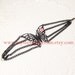 cool black butterfly bracelet, with a pink rose flower