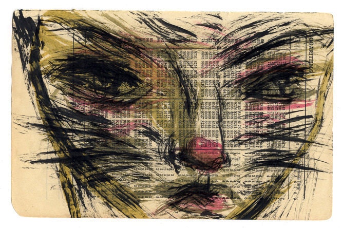 sour, drawing (with matching blank card)