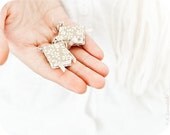 Tiny book earrings - Winter & Coffee - handmade jewelry
