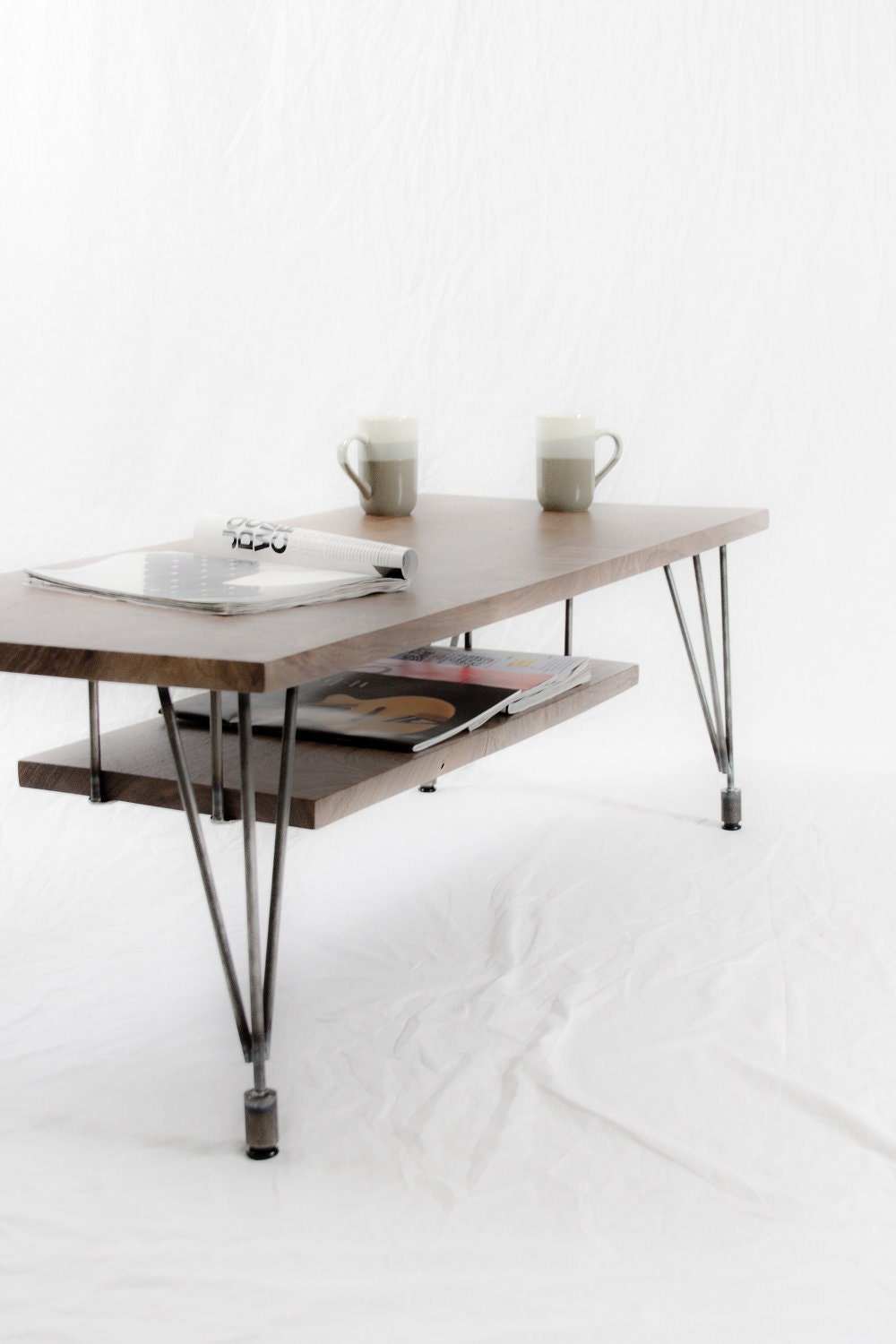 KENNA(Sale) - Black Walnut COFFEE TABLE - Reclaimed/Midcentury/Modern