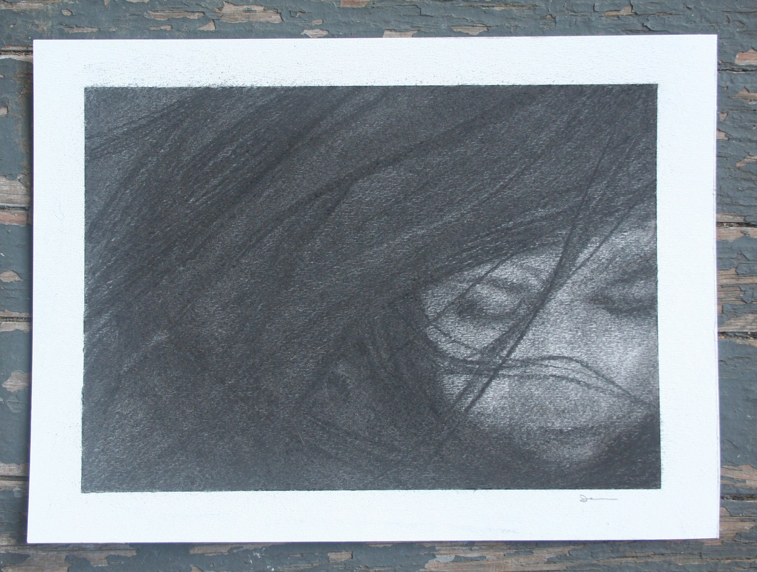 PRINT AVAILABLE ONLY - Charcoal Hair 5" x 7" print