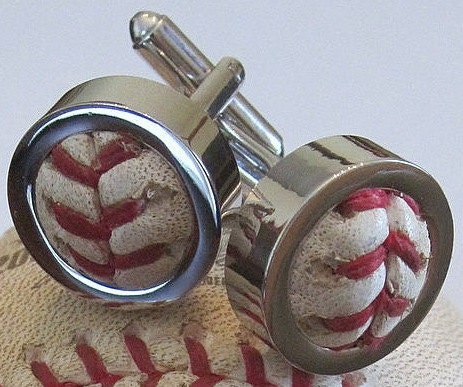 Yankees vs. Red Sox GAME USED Baseball Cufflinks w/ Gift Box