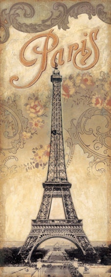 Eiffel Tower, Paris Destination ,  8"x 20"