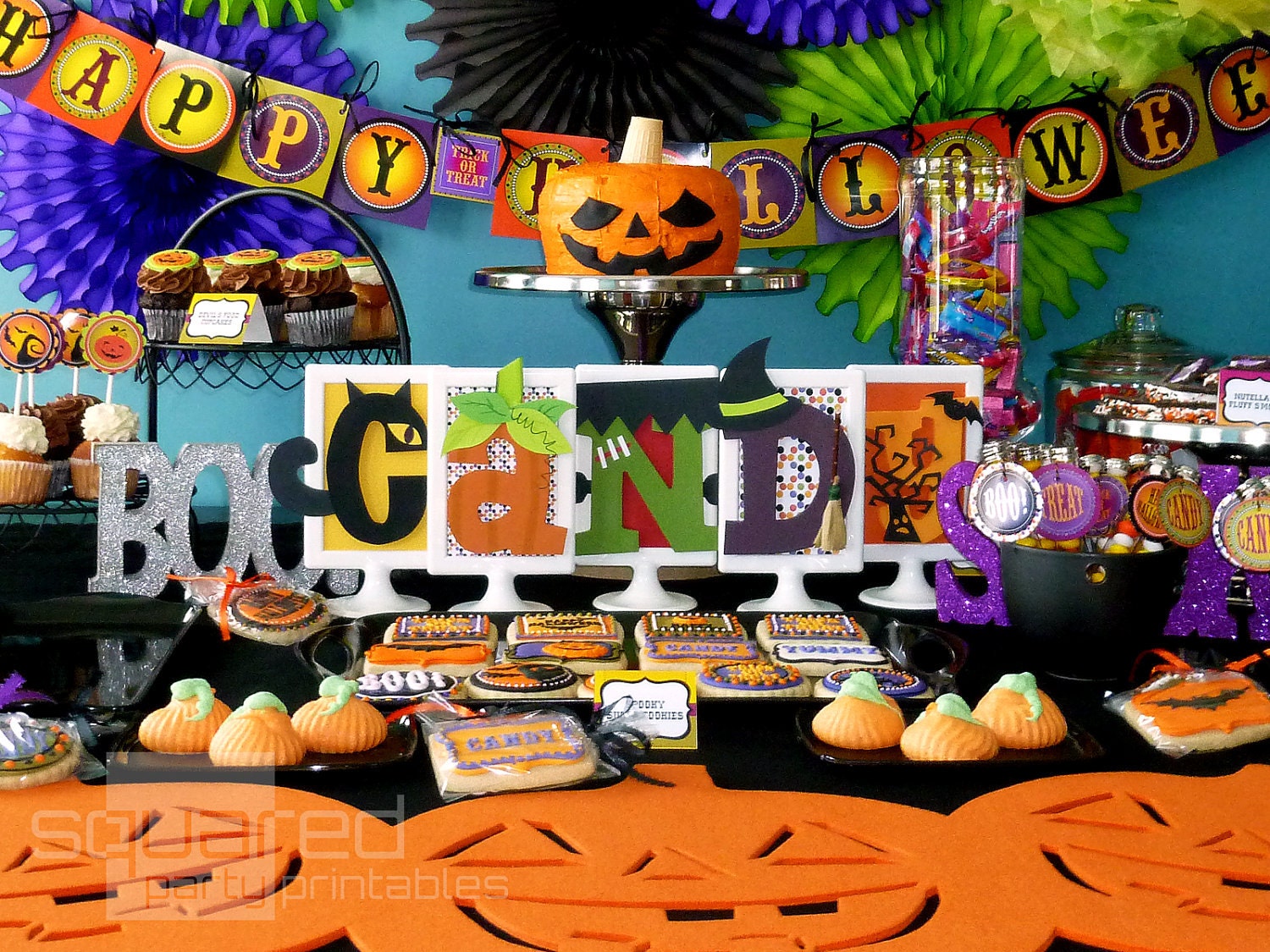 Printable Halloween Party Collection - DIY Printable Party Package - Do-it-Yourself Print Kit - Not So Scary Il_570xn