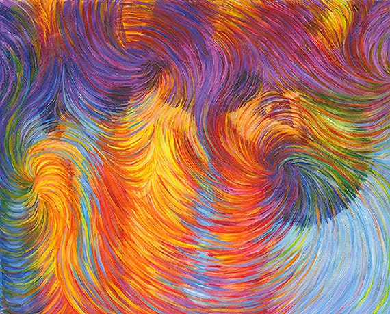 Energy Clearing Painting - Buddhist Monks Giclee Print