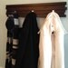 Backpacks Rack 4 Hook Modern Key Hat Coat Minimalist Wall Hanging w/ 4 Hooks Dark Espresso Finish