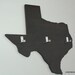 Coat Rack Key Hook Wall Hanging State Shape Texas Dark Espresso color