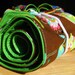 Crayon Roll - Girl - Turquoise, Brown, Pink - 24 Crayons - Crayon Holder