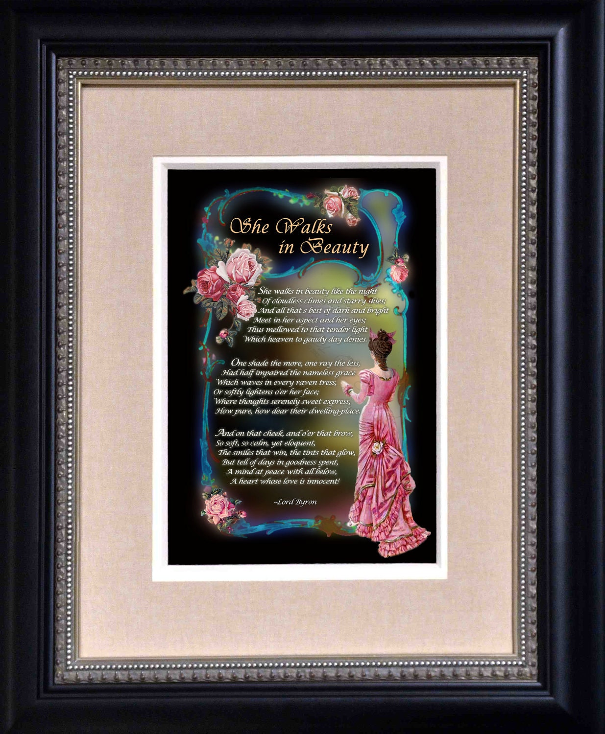 Art Print - She Walks in Beauty - 8" x 10" - Original Art Giclee Wall Art