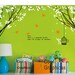 branch wall decal nursery wall decal bedroom decal children wall decal - Two Branch Corner with Flying Birds and Quote