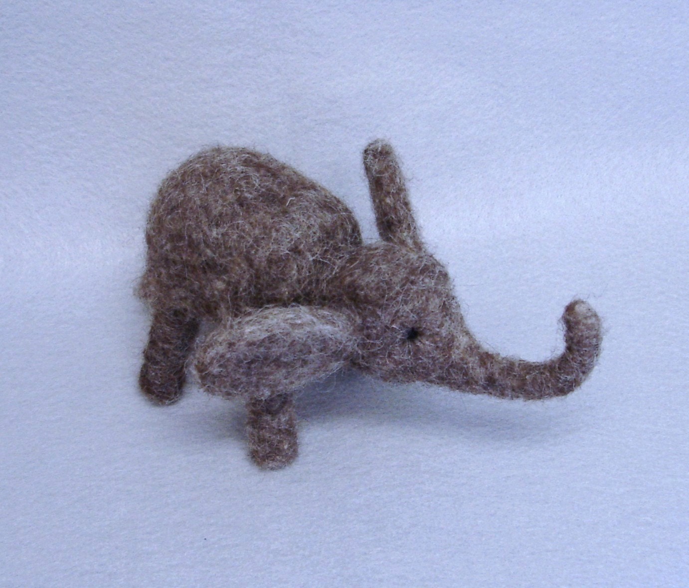 6" elephant calf - needle felted Waldorf style wool elephant calf - in stock and ready to ship