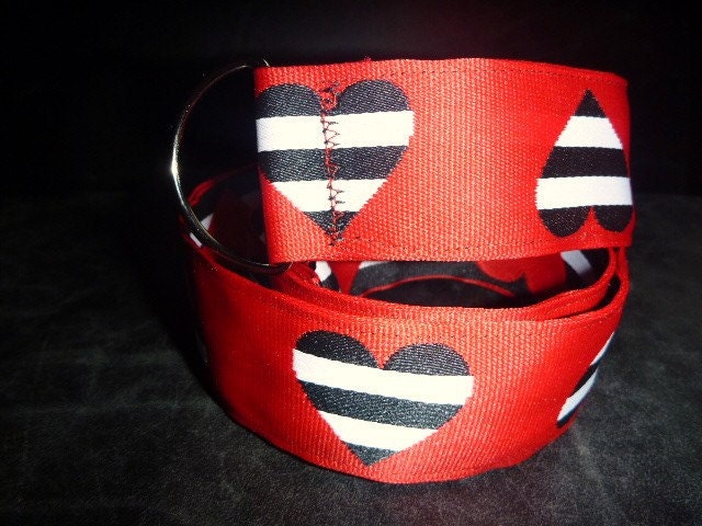 Womens Reversible Black and White Striped Belt Teens or Adults