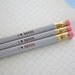 I heart nerds. 3 pencils in grey back to school supplies