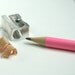 write from the heart. Three pink pencils. back to school supplies