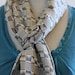 Handwoven Silver and Gray Checkered Scarf - Daw 25