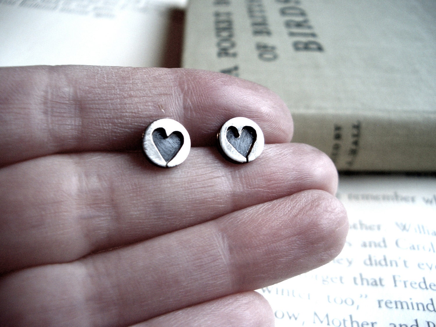 Sweetheart Keepsake Heart Earrings in Sterling Silver