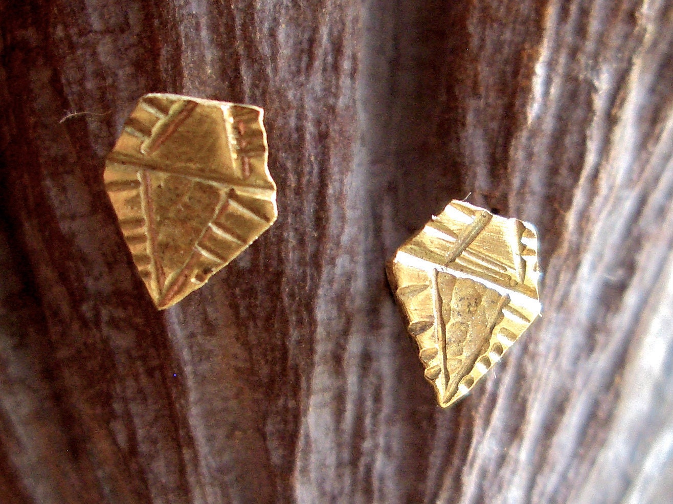 Brass Studs: Rough Diamond