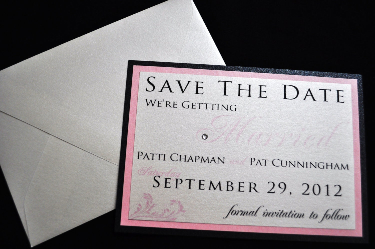 Save The Date wedding invitation Cards with envelope