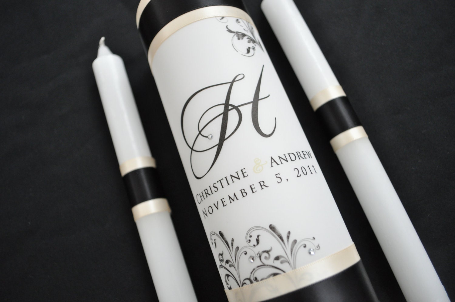 Unity Candle with crystals