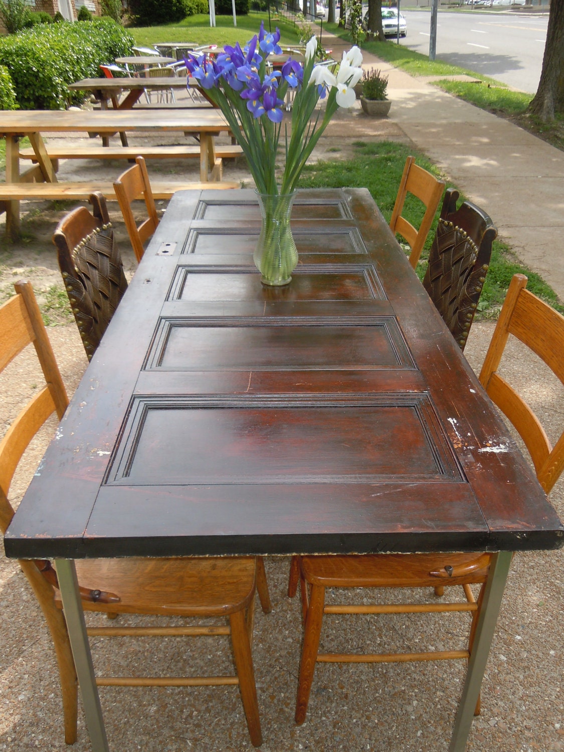 1800's SALVAGED DOOR Dining Table