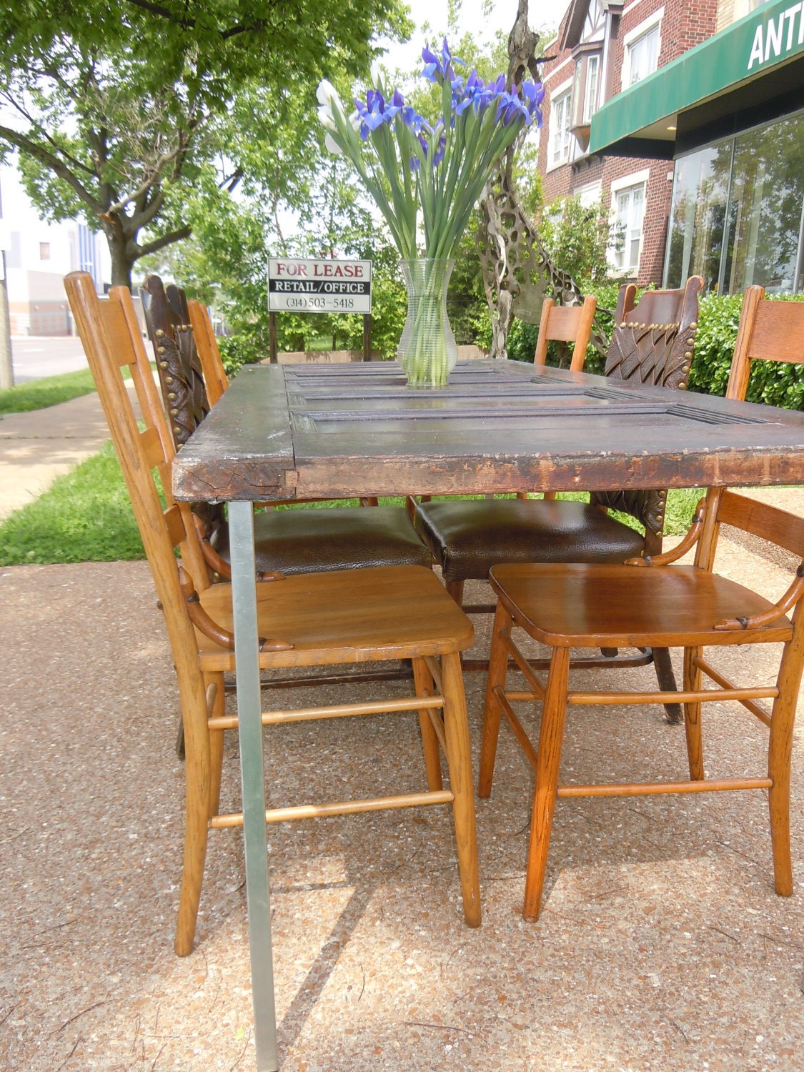 1800's SALVAGED DOOR Dining Table