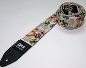Handmade Womens Guitar Strap - FLOWER POWER - Wild Flowers - Bouquet