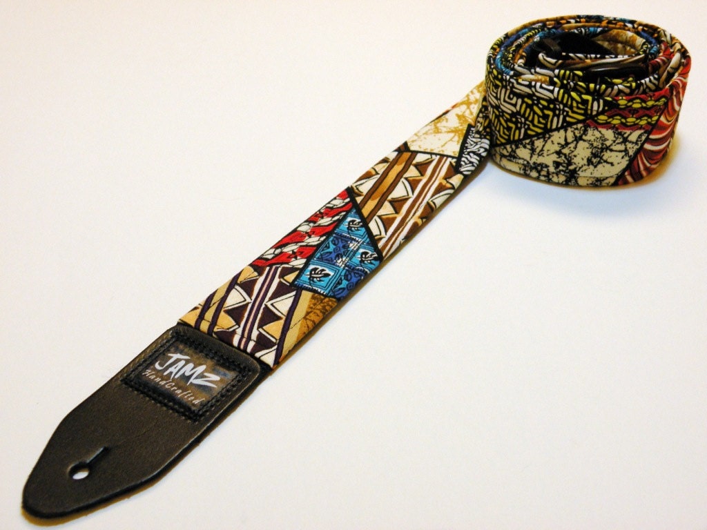 Handmade Guitar Strap - ABSTRACTION - Abstract Art - Clearance