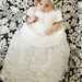 Historically inspired Lace, Satin and Cotton COLETTE  DRESS  SET with rose and hydrangea Headband