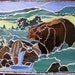 Grizzly Bear Mosaic Welcome sign
