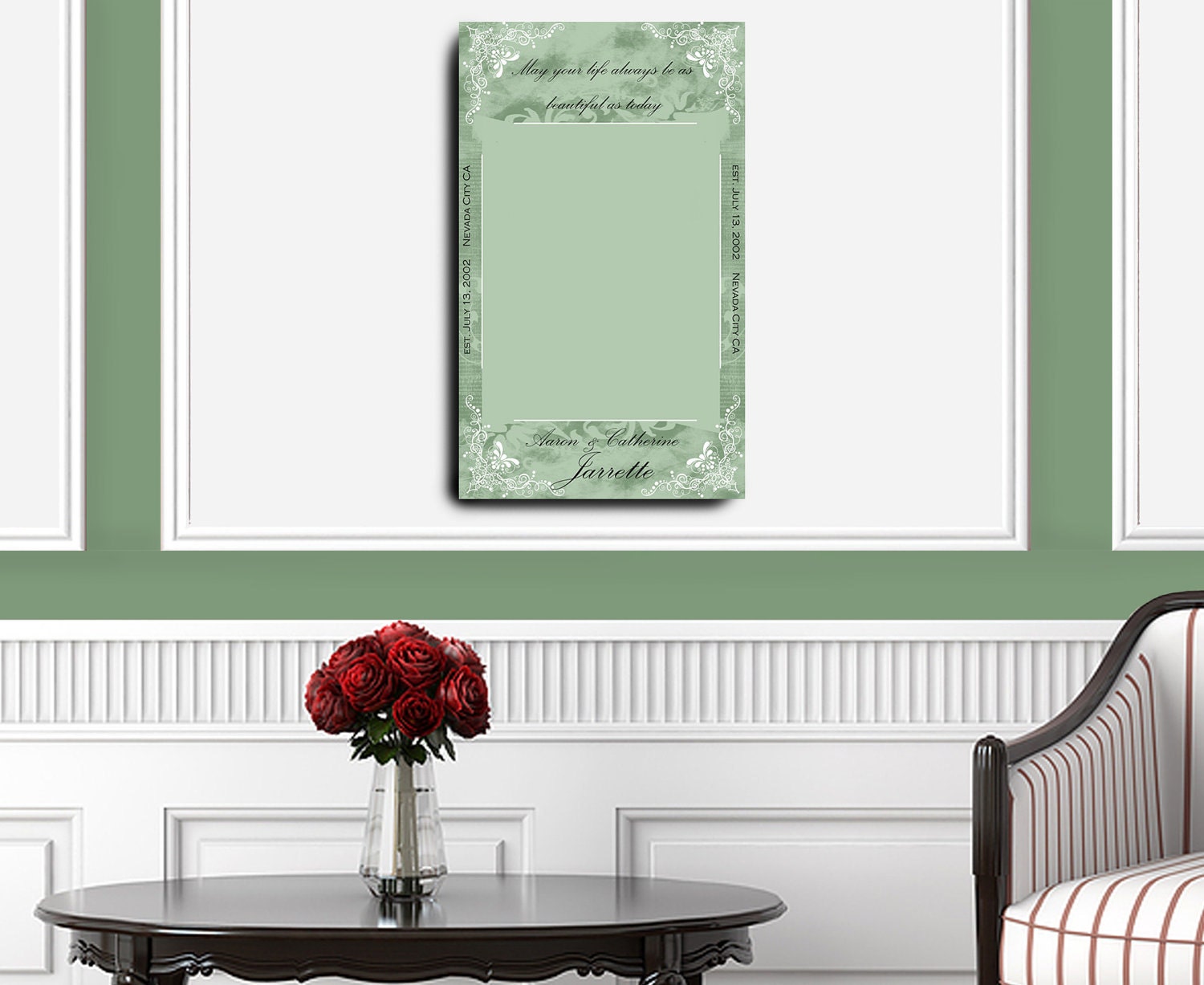 Personalized Wedding Guest Book - 12 x 20 Birch Hardwood Wall Unique GuestBook Customizable Guest Book Wedding Invitation Guest Book Frame