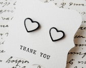 Edged heart Earrings - white