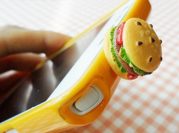 hamburger  earphone plug - 18mm