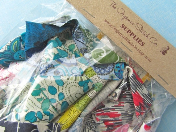 Liberty print scrap grab bag, small scraps, random scrap collection, scrap quilt