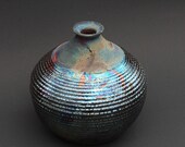 Raku Crackle Vase Handmade Ceramics