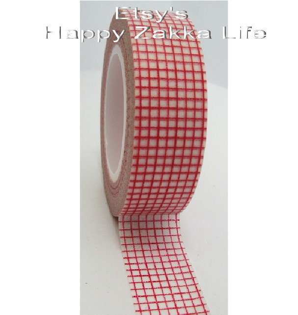 Japanese Washi Masking Tape - Red Bars - 16 Yards