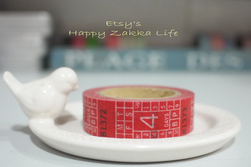Japanese Washi Masking Tape - Number Label - 11 Yards