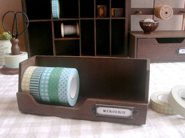 Handmade Wooden Washi Tape Box - 1 Pcs