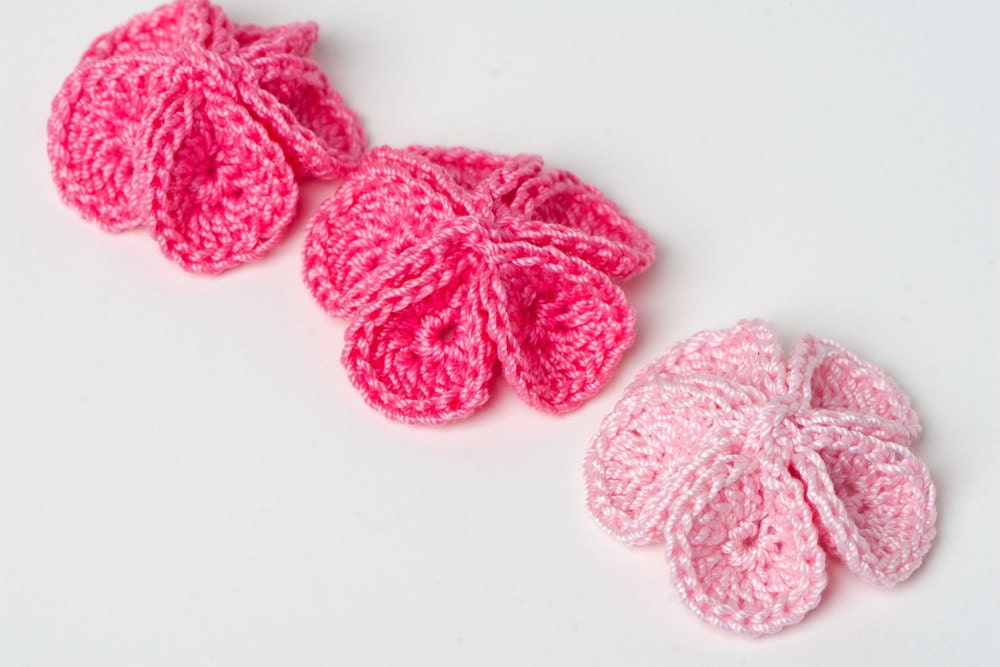 Crochet Pattern Small Tropical Flower 3D PDF Instant Download