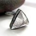 rock crystal quartz ring Handmade sterling silver metalwork size 8 Faceted trillion cut  Art jewelry by Raredesign