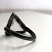rock crystal quartz ring Handmade sterling silver metalwork size 8 Faceted trillion cut  Art jewelry by Raredesign