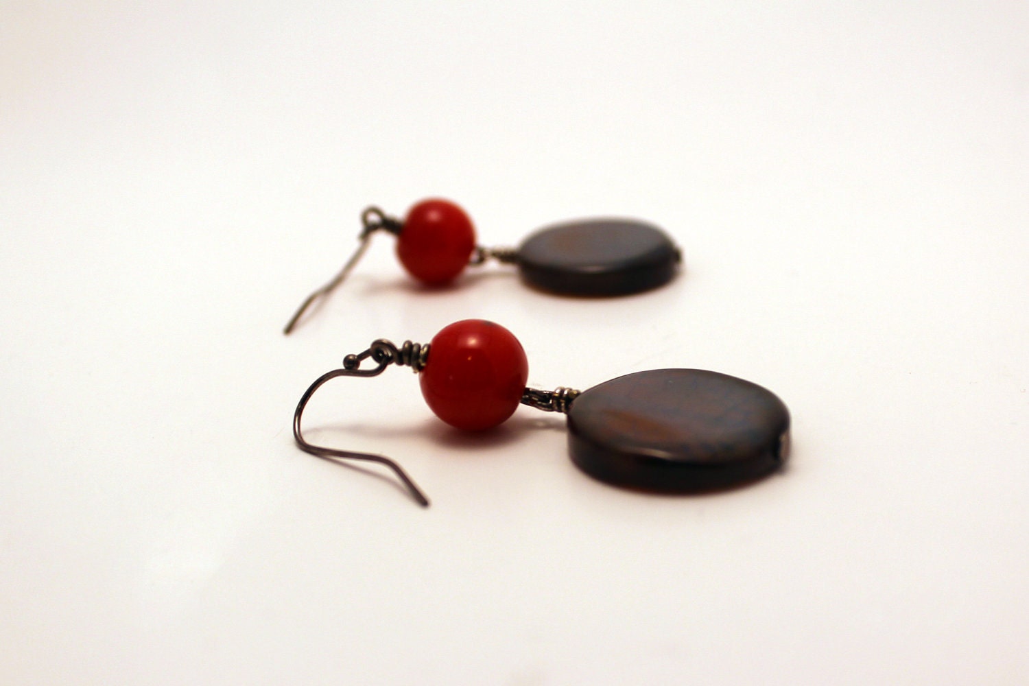 Barika Blue Agate Earrings