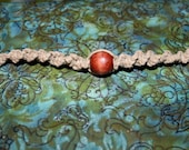 Twisty Hemp Bracelet With Bead