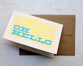 Oh Hello, Silkscreen Card with envelope - est1986 Oh Hello, Silkscreen Card with envelope - est1986