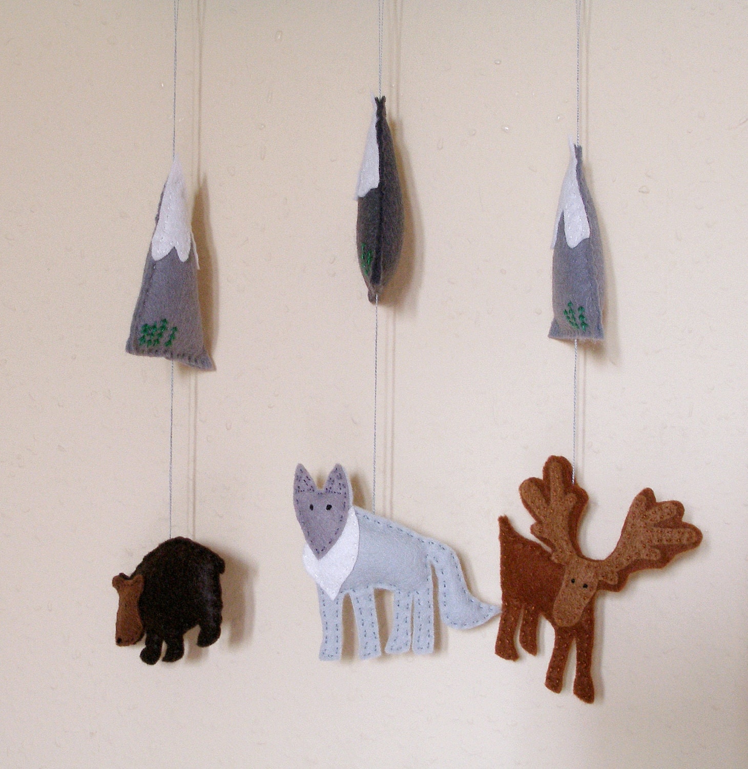 Rocky Mountains Felt Baby Mobile