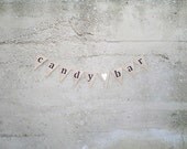 Candy bar burlap bunting banner