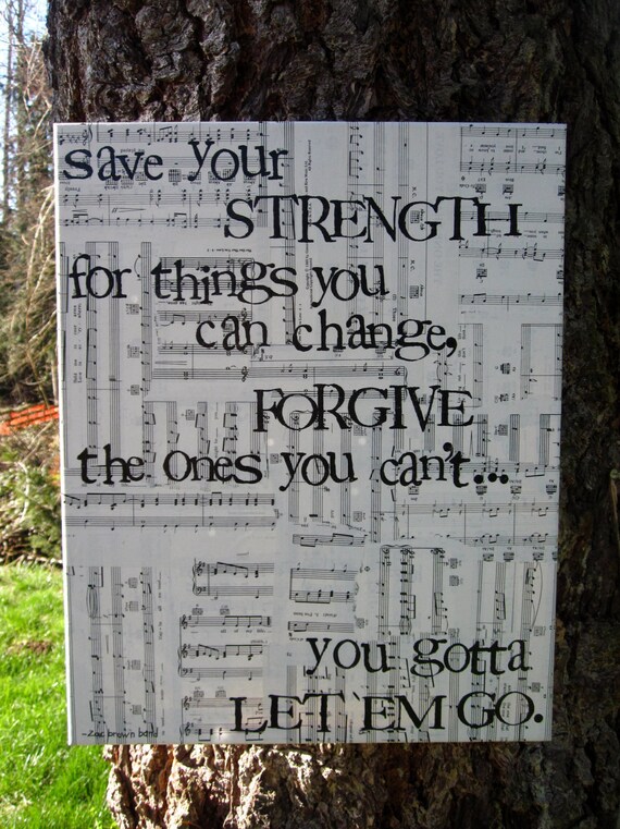 16x20 - "Let it Go" by Zac Brown Band - vintage sheet music canvas