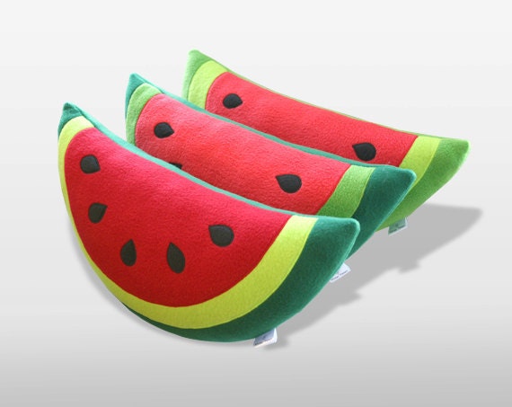 Watermelon Pillow With Heart On Back