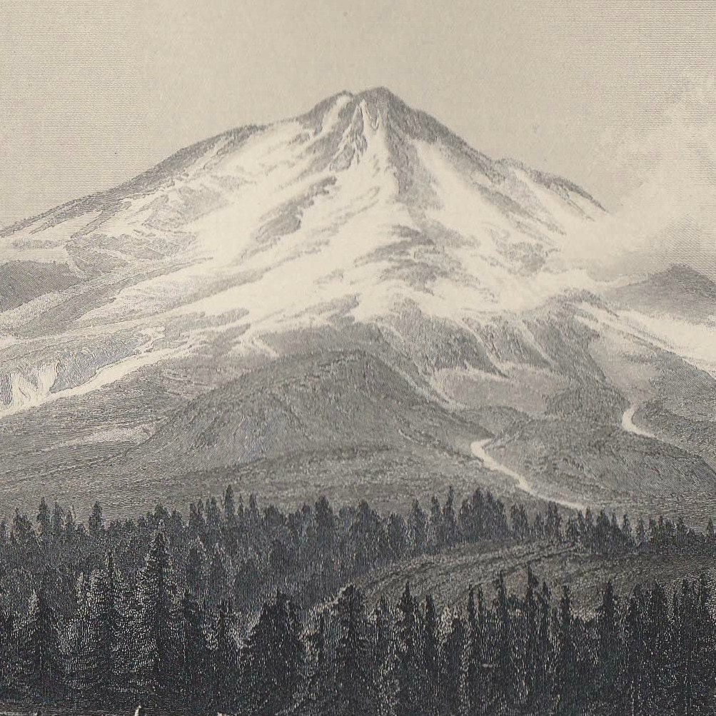 Picturesque America "Mount Shasta" California 1895 Steel Engraving