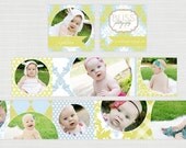 Spring - 3x3 Mini Accordion Book PSD Photoshop Album Template INSTANT DOWNLOAD