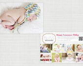 Big Collage Business Card - Large Size 3.5x5 or 3x4.5 Photo Business Card Template Photographers PSD Photoshop INSTANT DOWNLOAD